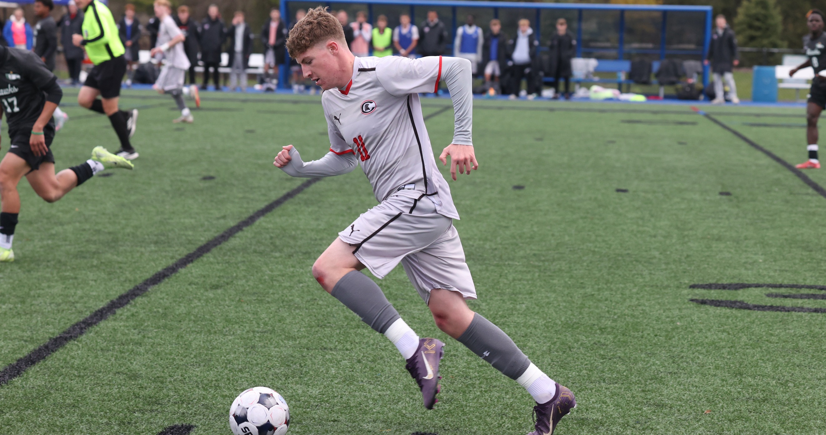 Matthew Twigg scored the Spartans' goal in a 3-1 loss to MVCC on Saturday.